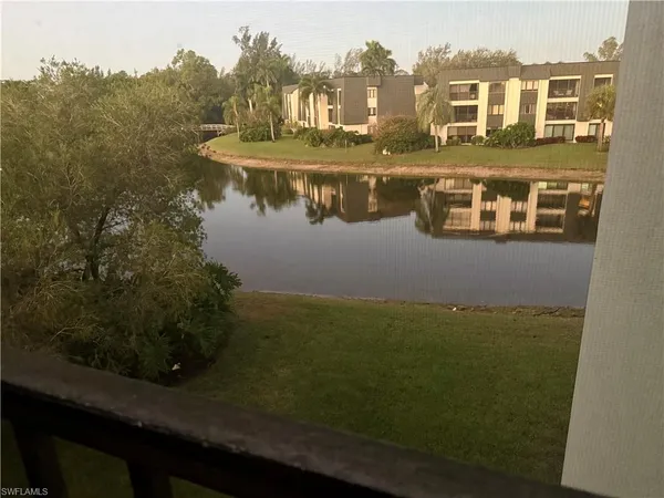 a view of a lake with houses