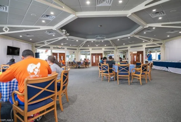 a view of a room with chairs