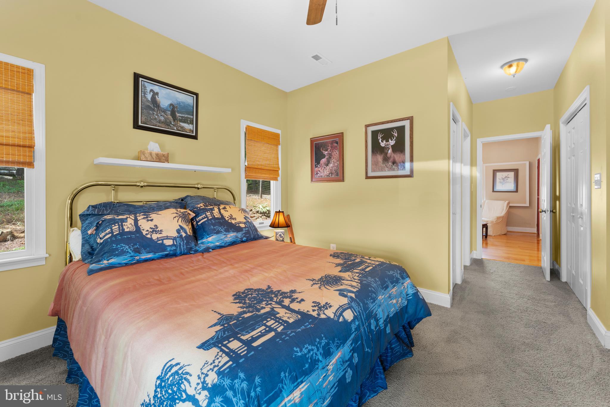 8260 River Hills Lane Rixeyville, VA 22737 - Photo 55 of 104 a bedroom with a bed and a painting on the wall