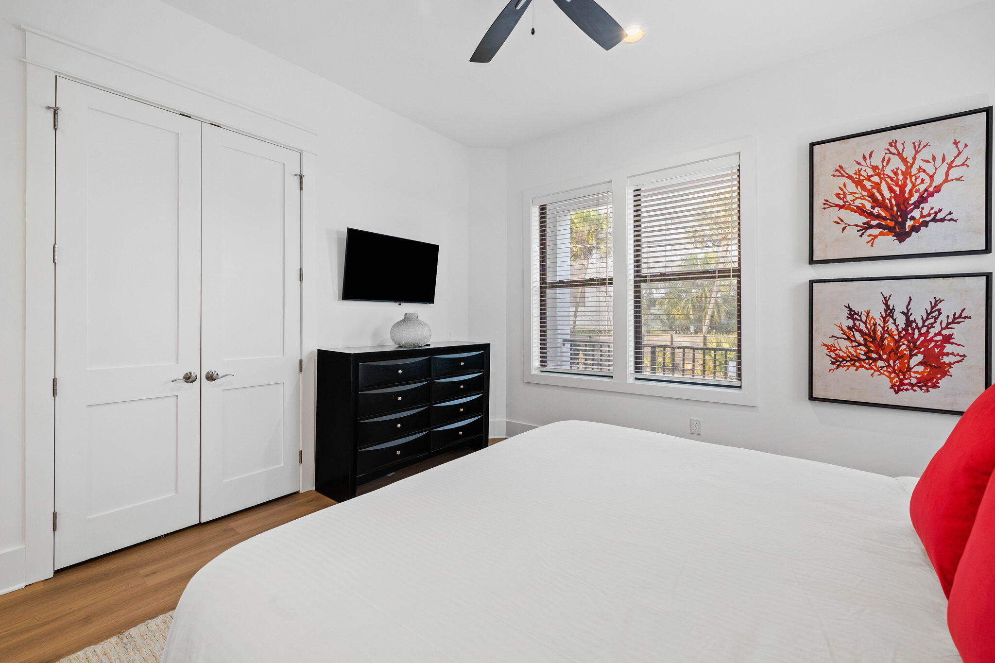 217 Snowdrift Road Miramar Beach, FL 32550 - Photo 28 of 106 a large bedroom with a bed and a television