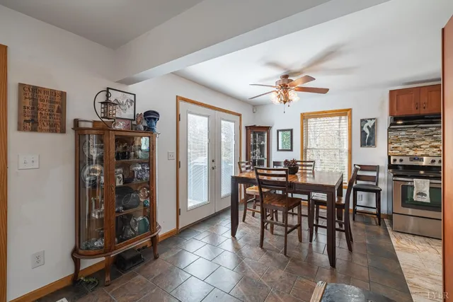 a view of lake and mountain