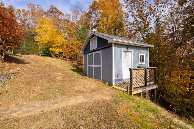 a view of outdoor space and trees