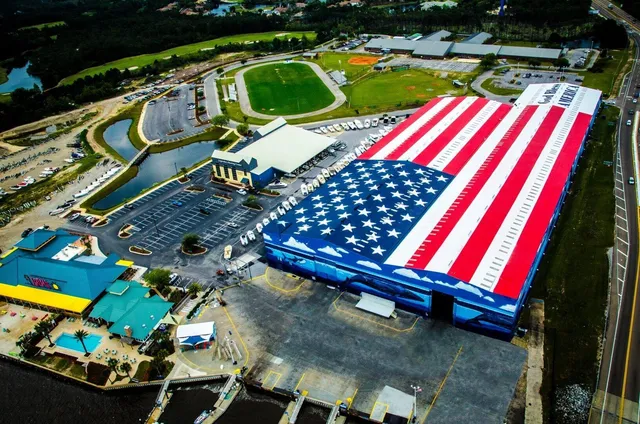 a view of a lake with a patio