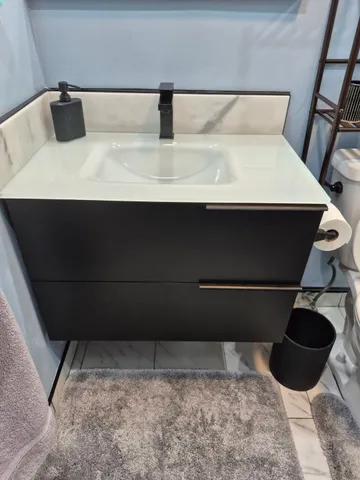 a room with furniture and cabinets