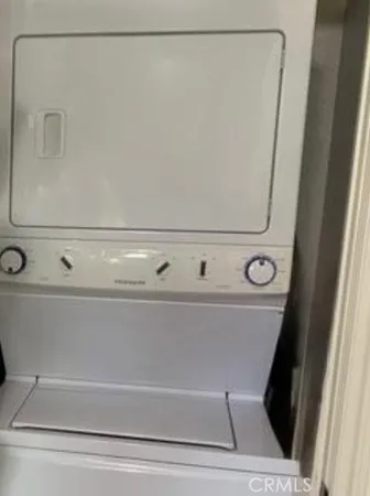 a close view of washer and dryer
