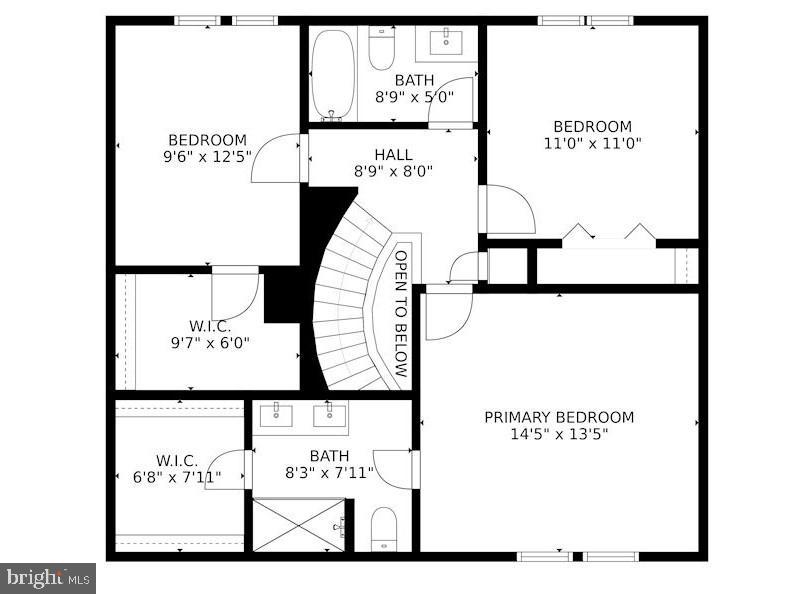 6000 Stoneygate Court Springfield, VA 22152 - Photo 54 of 56 Upper Level Floorplan