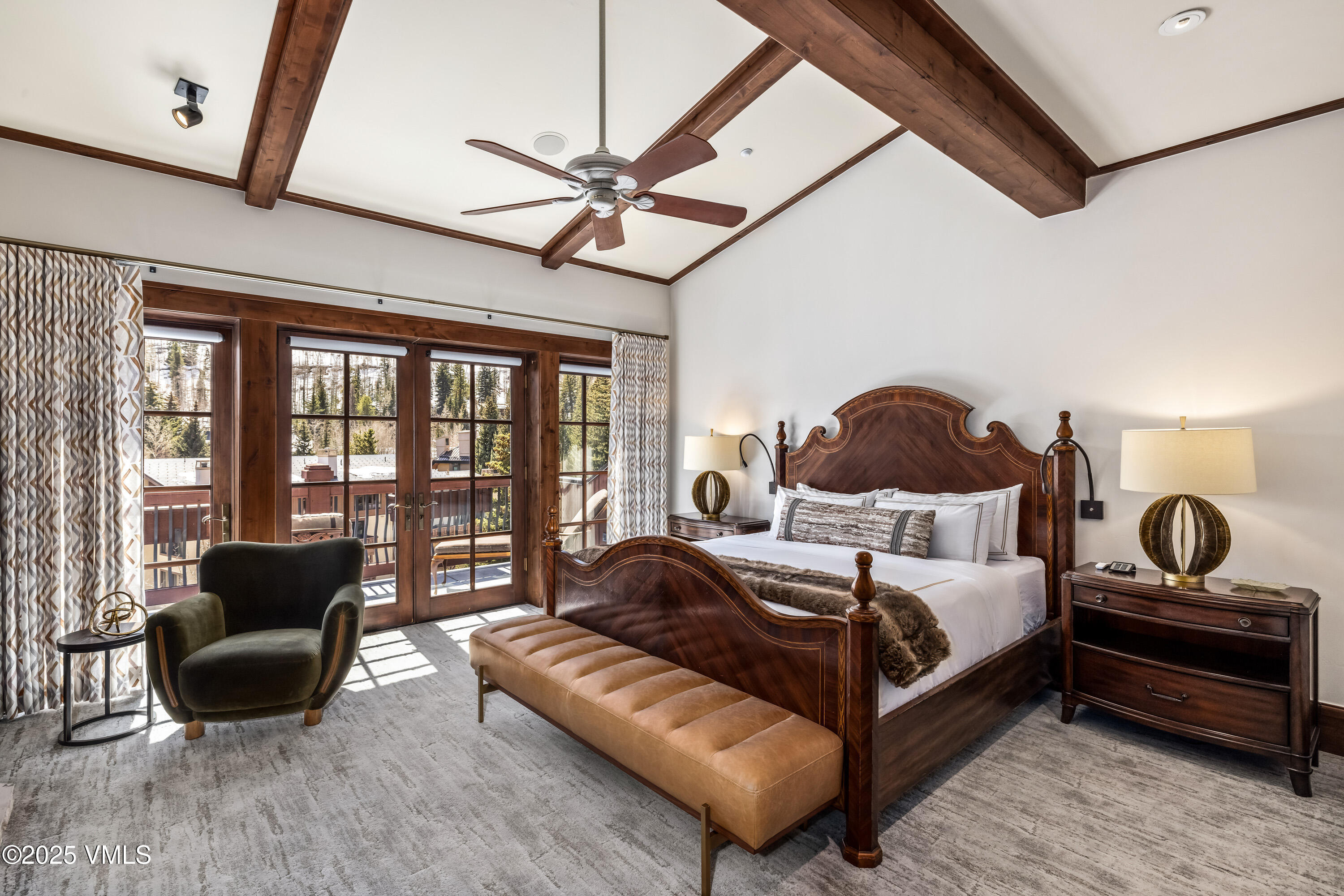 1 Willow Bridge Road, Unit 42 Vail, CO 81657 - Photo 29 of 72 a bedroom with furniture and a wooden floor
