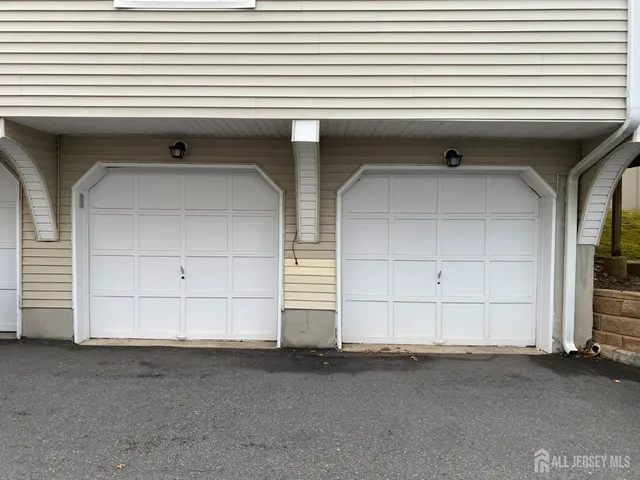 a view of a garage