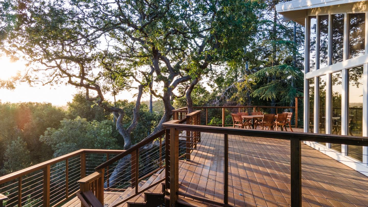 250 Hardwick Road Woodside, CA 94062 - Photo 54 of 65 a view of balcony with wooden floor and fence