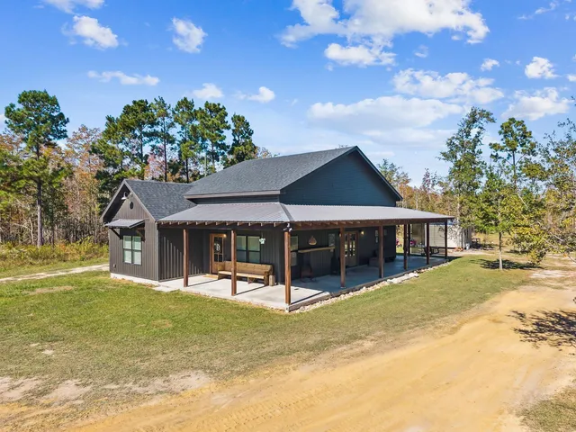 a view of a house with a patio