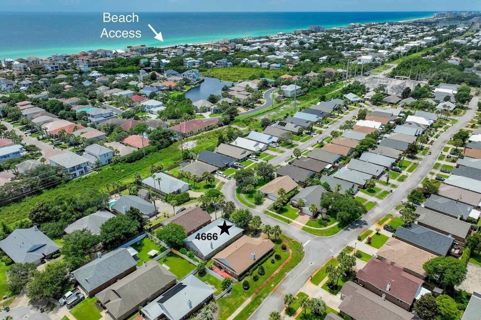4666 Sunsail Circle Destin, FL 32541 - Photo 7 of 41 an aerial view of residential houses with outdoor space