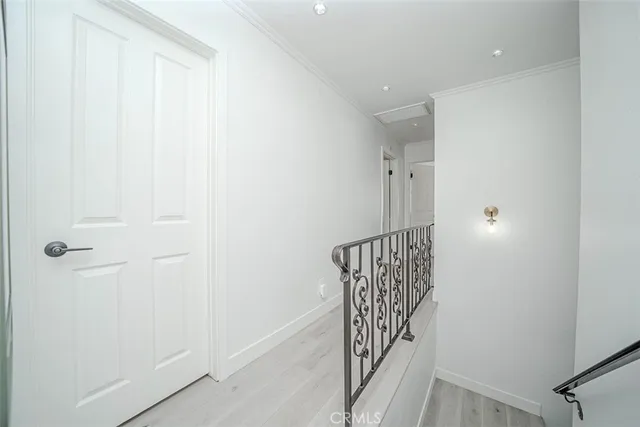 a view of hallway with stairs