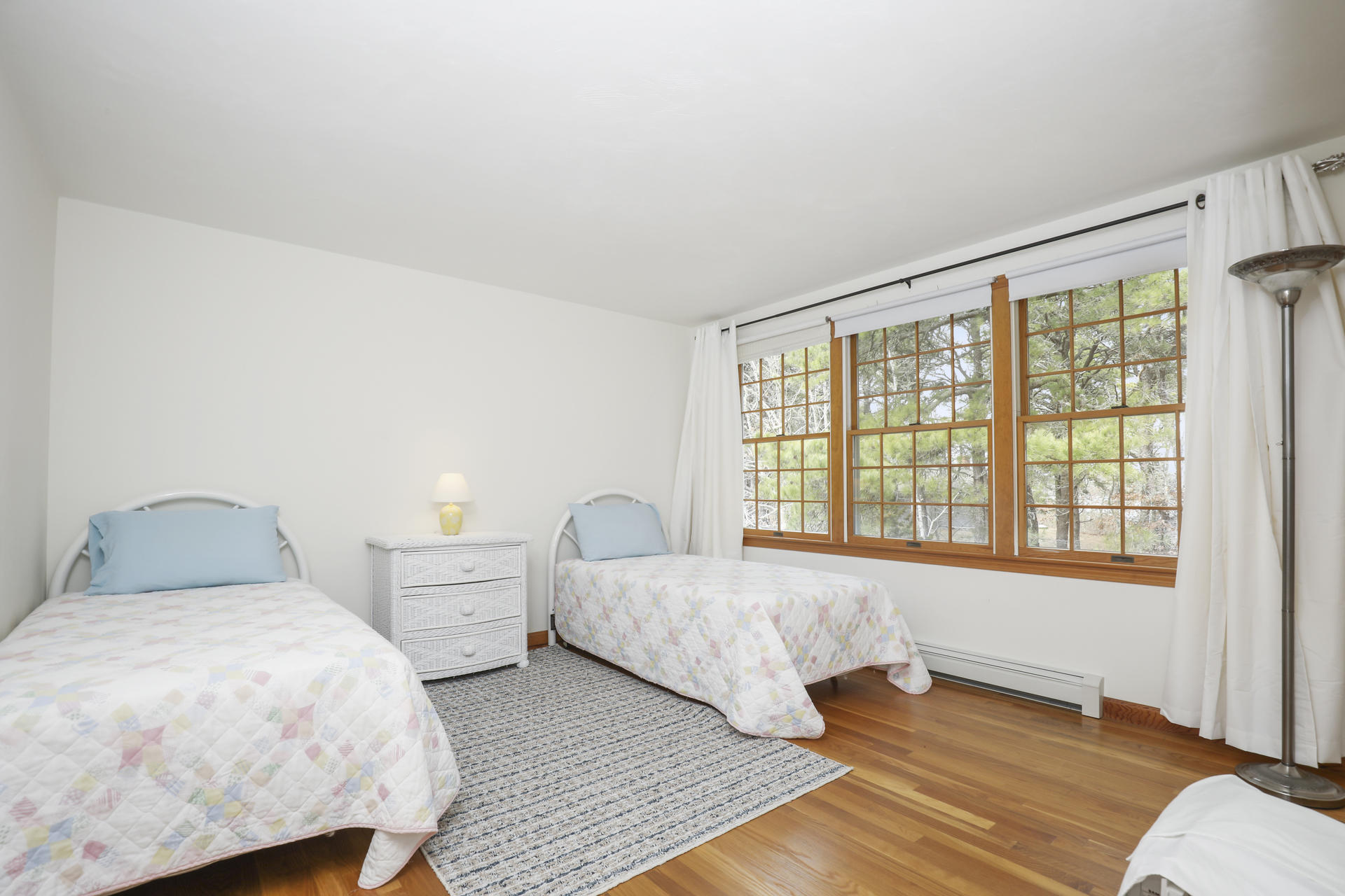 8 Clark's Point Road Eastham, MA 02642 - Photo 19 of 35 a bedroom with two beds and a window with outer view