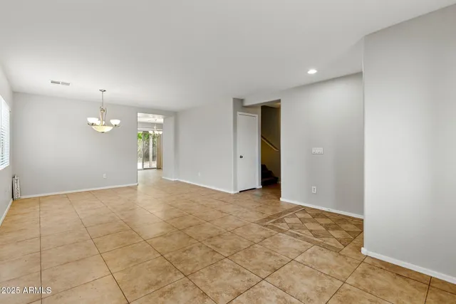 a view of a livingroom with an empty space