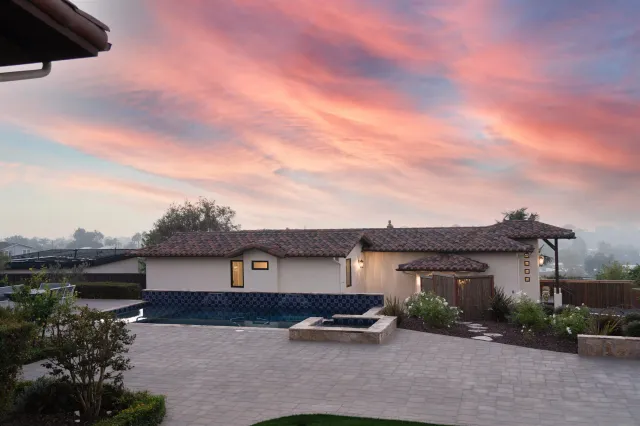 front view of a house with a street