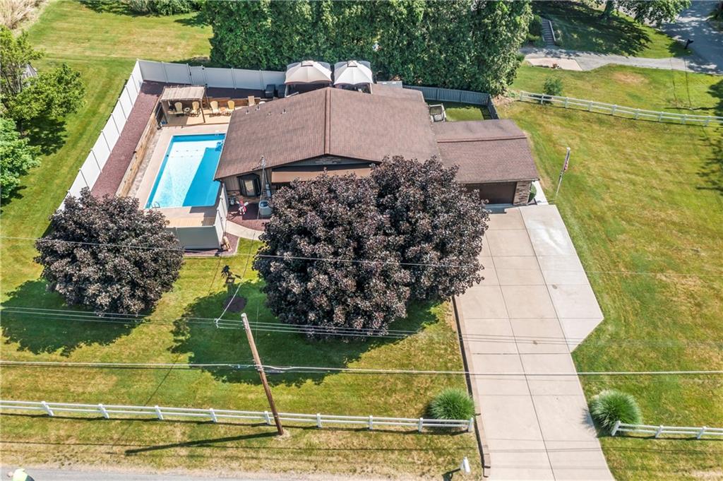 19 Ellen Drive McKees Rocks, PA 15136 - Photo 34 of 38 a aerial view of a house with a swimming pool