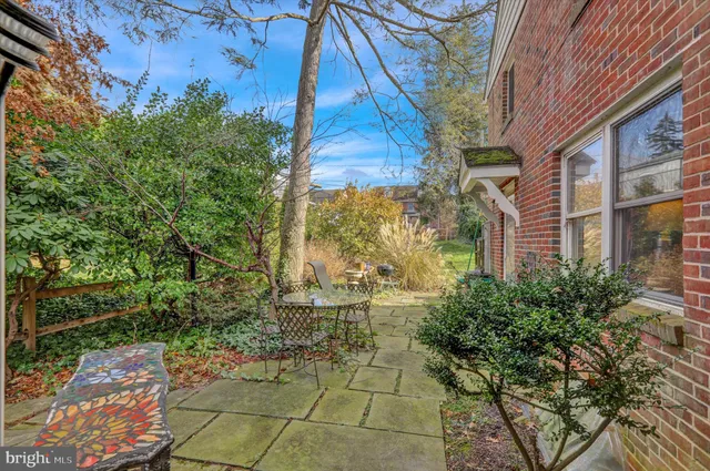 a view of a backyard