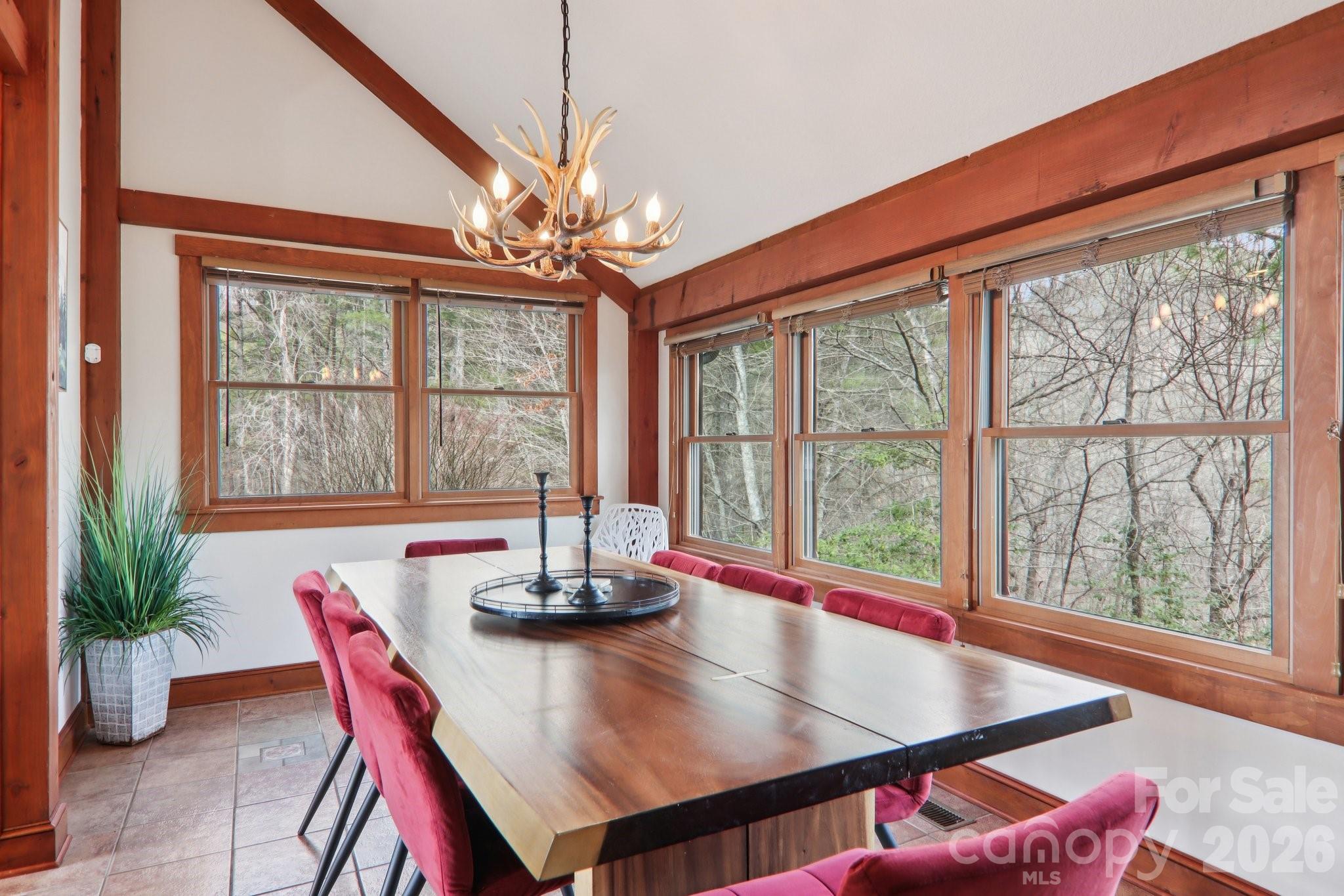 28 Nantahala Ridge Bryson City, NC 28713 - Photo 20 of 47 a view of a dining room with furniture window and outside view