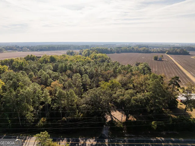 an aerial view of a city