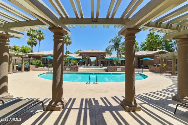 a view of a house with entertaining space