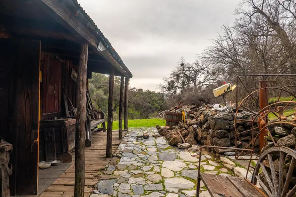 a view of a swimming pool with a yard