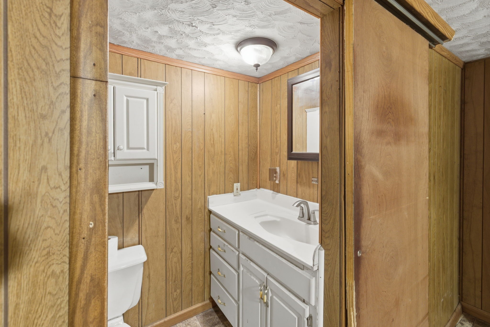 207 Center Street Portland, TN 37148 - Photo 21 of 26 a bathroom with a sink and a mirror