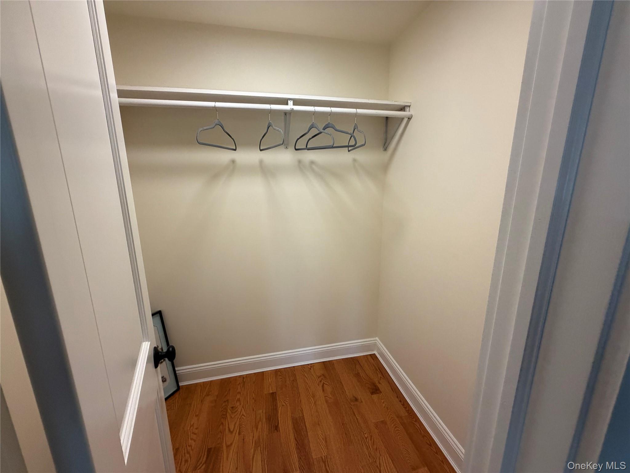 27 Deer Path Quogue, NY 11959 - Photo 25 of 44 a view of walk in closet with wooden floor