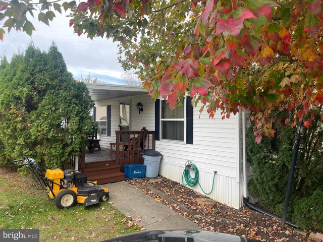 a front view of a house with patio