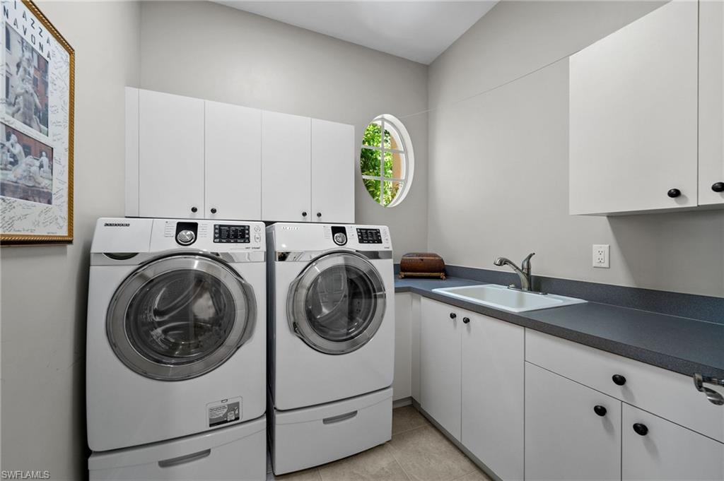23841 Addison Pl Court Bonita Springs, FL 34134 - Photo 34 of 47 a utility room with sink dryer and washer