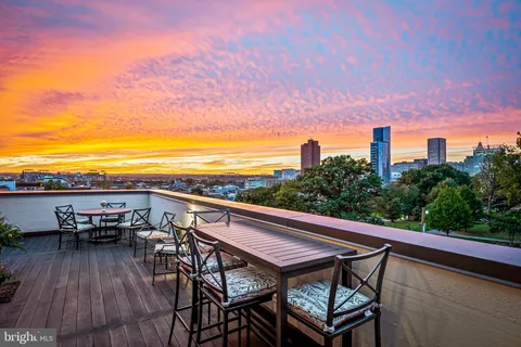 a front view of a building with street