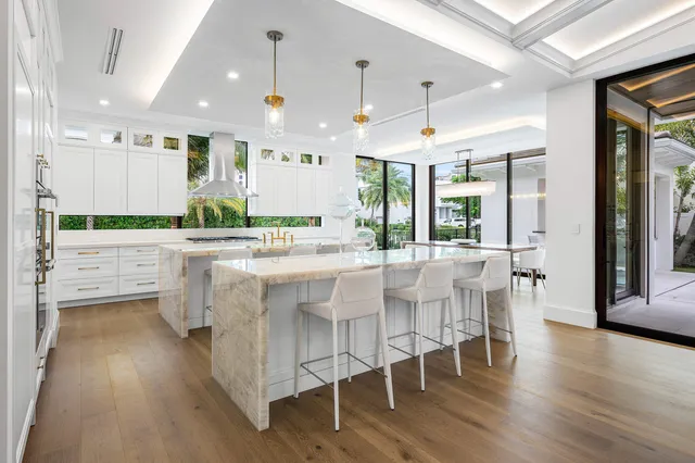 a view of a living room and dining room