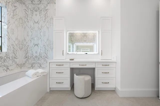 a view of a house with backyard sitting area and garden