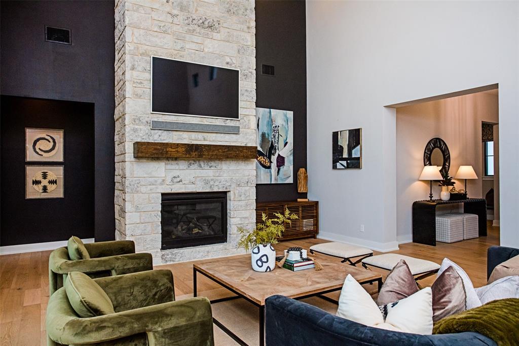 628 Verona Drive Haslet, TX 76052 - Photo 2 of 22 Fabulous fireplace in living room. Photo from model home.