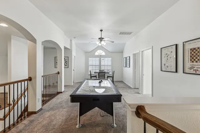 a workspace with furniture and window