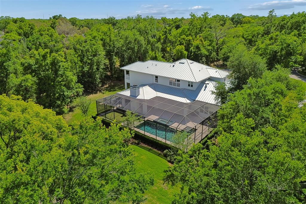 17001 Midas Lane Lutz, FL 33549 - Photo 95 of 100 an aerial view of a house with a yard