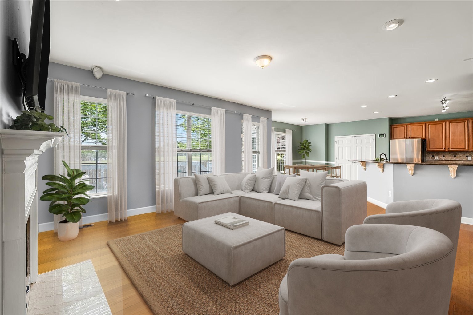 4055 Williford Way Spring Hill, TN 37174 - Photo 6 of 37 a living room with furniture and a flat screen tv
