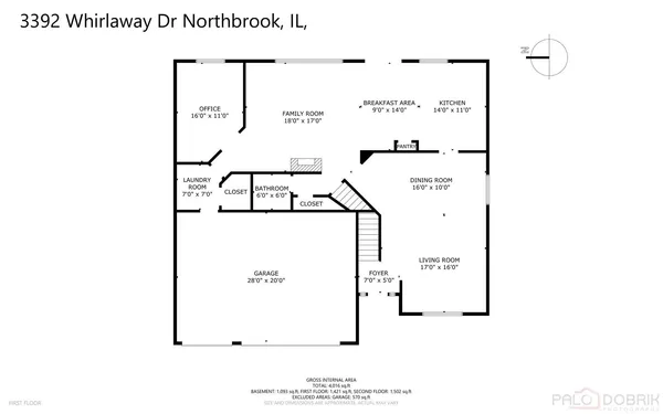 $1,000,000 | 3392 Whirlaway Drive, Northbrook, IL 60062