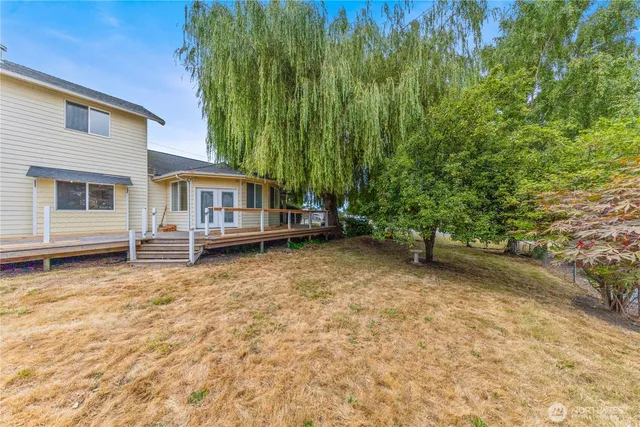 a view of outdoor space with garden
