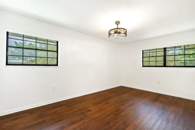 an empty room with a window