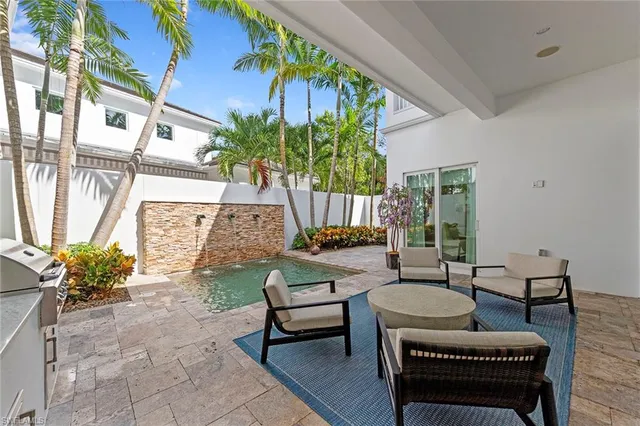 a outdoor living space with patio furniture