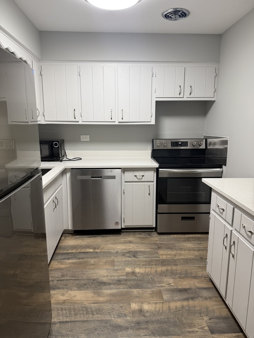 314 Lathrop Avenue, Unit 502 Forest Park, IL 60130 - Photo 5 of 9 a kitchen with stainless steel appliances granite countertop a stove a sink and a refrigerator