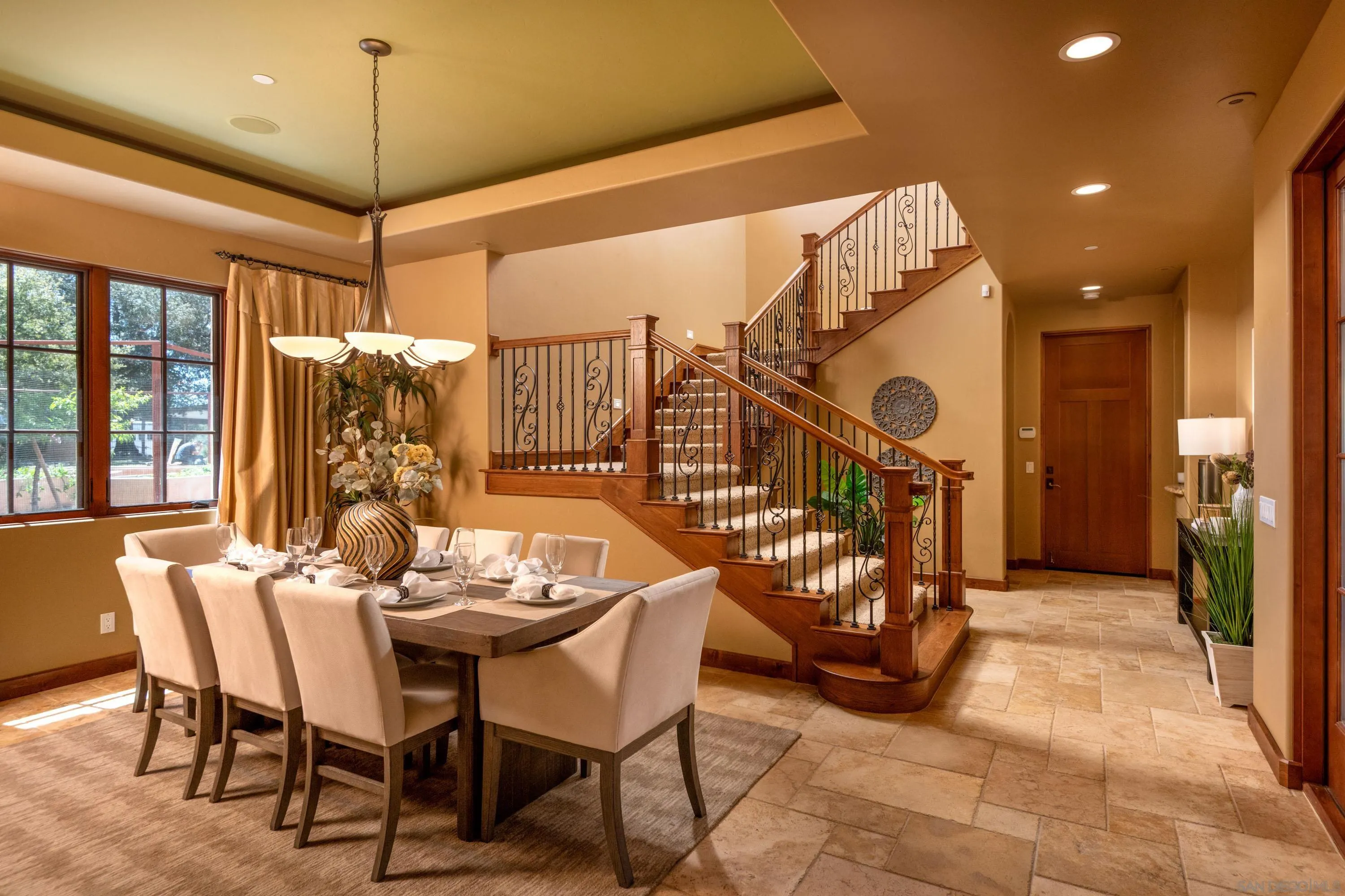 23835 Viejas Grade Road Descanso, CA 91916 - Photo 15 of 50 a view of a dining room with furniture window and wooden floor