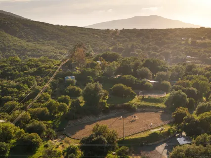 a view of a mountain in the distance
