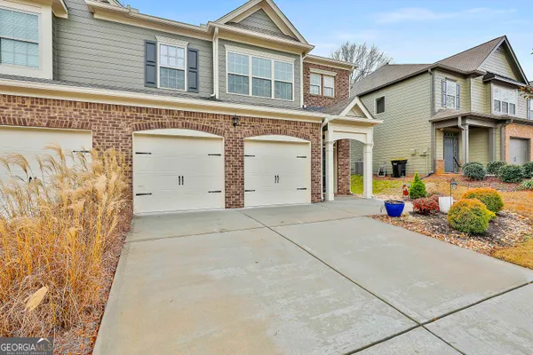 front view of a house with a outdoor space