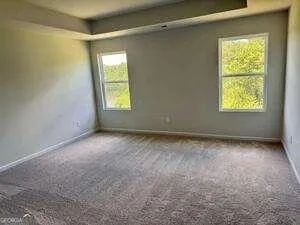 an empty room with a window