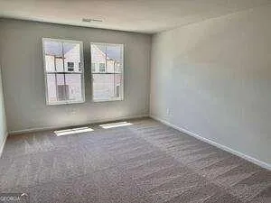 an empty room with a window