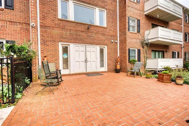 a view of outdoor space with seating area