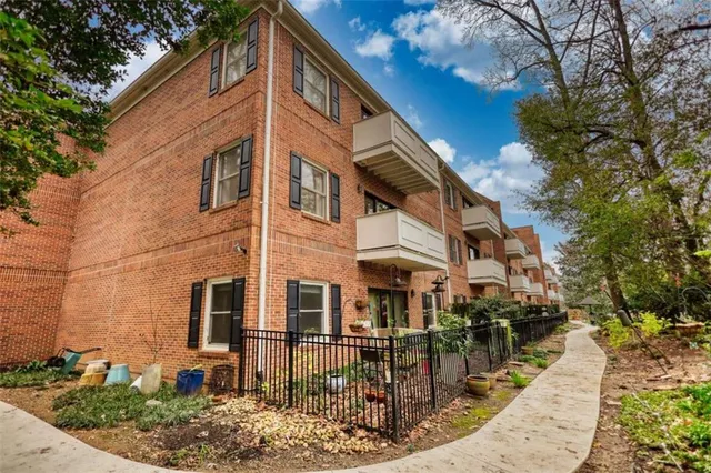 a view of a swimming pool with an outdoor space