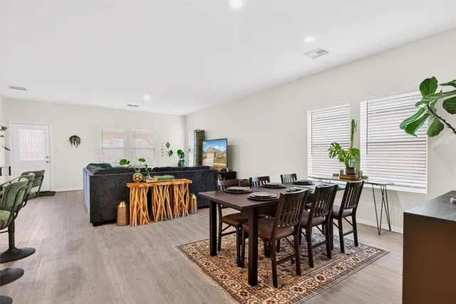 a view of outdoor space with seating