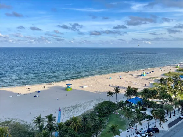 a view of beach and ocean
